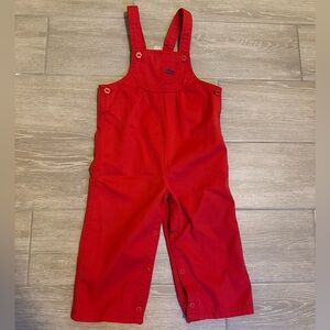 Lacoste Red Kids' Overalls - Classic Snap Detail
